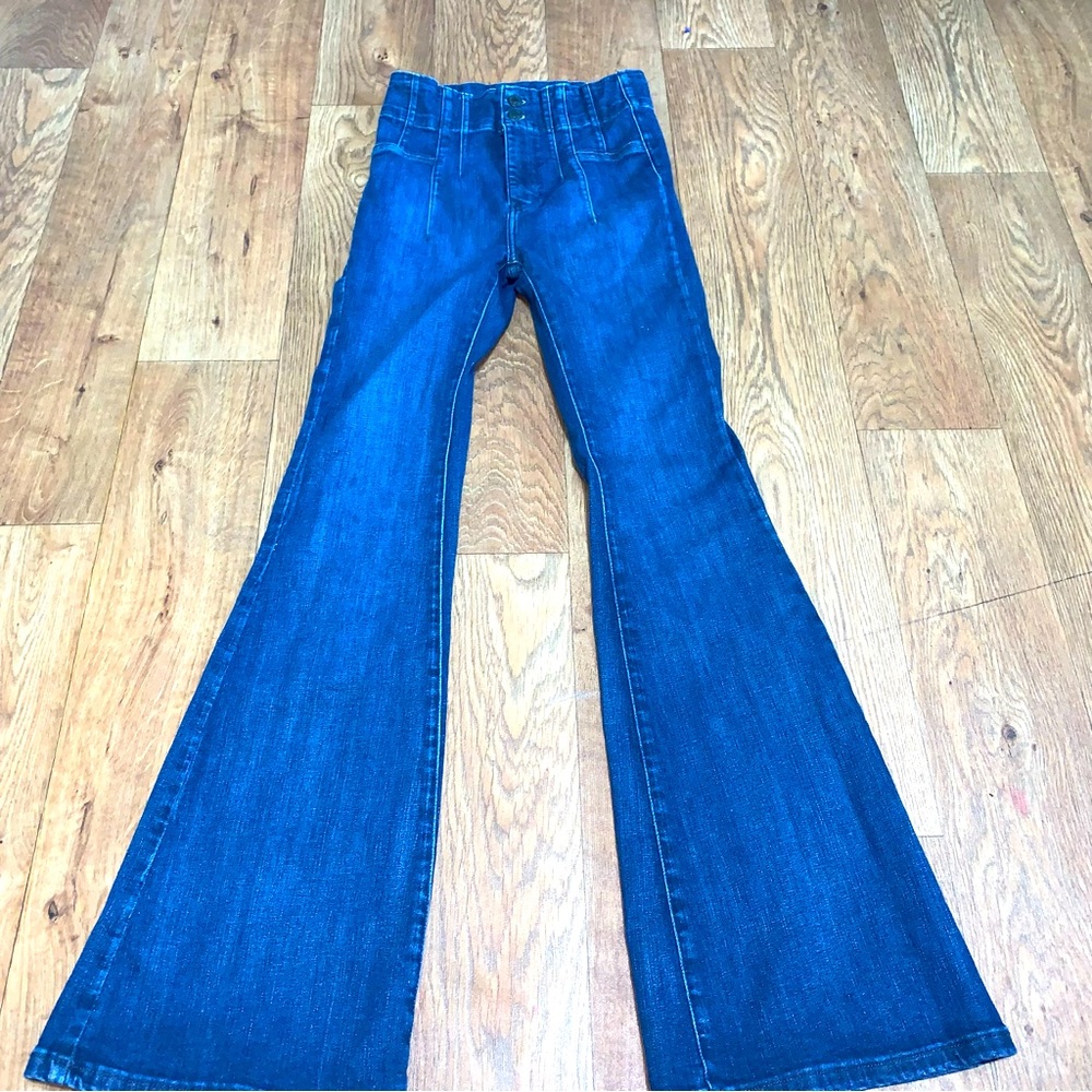 We The Free - Jayde Flare Jeans - Dark Blue - Size 26x32